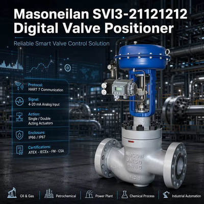 Masoneilan SVI3-21121212 Positionneur de soupape électro-pneumatique intelligent numérique HART