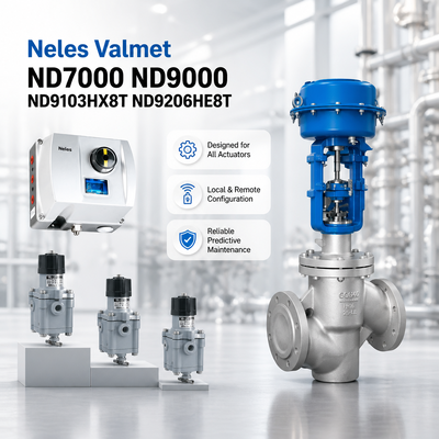 Valmet Me Tso OEM ND7000 ND9000 ND9103HX8T ND9206HE8T Pneumatique contrôleur de position de soupape numérique intelligent HART 4-20mA Automatisation industrielle