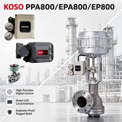 Positionneur de vanne intelligent électropneumatique KOSO PPA800/EPA800/EP800 4-20mA pour actionneur de commande pneumatique en stock