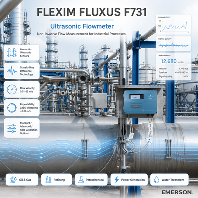 Flexim flux F731 débitmètre à ultrasons non invasif à haute précision à double canal