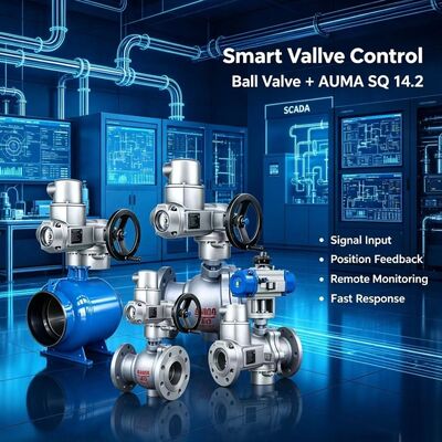 High Quality AUMA SQ 14.2 Part-Turn Actuator 800-2400Nm 3-Phase AC Open-Close Valve Actuator IP68