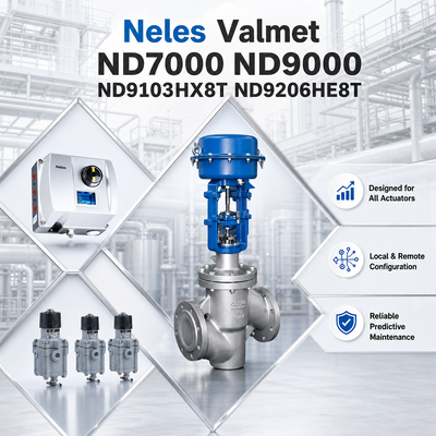 Neles Valmet ND7000 ND9000 ND9103HX8T ND9206HE8T Contrôleur numérique de positionnement de soupape pneumatique intelligent pour l'industrie pétrochimique du pétrole et du gaz