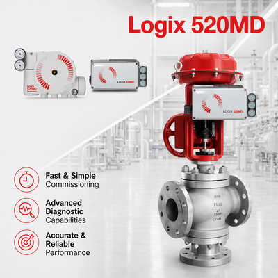 Flowserve Logix 520MD Plus Positionneur numérique HART 4 20mA Actionneur de soupape de commande