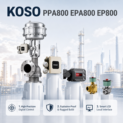 Positionneur électropneumatique série KOSO EP800 PPA800 EPA800 Contrôleur de vanne intelligent OEM Certification antidéflagrante IECEx ATEX