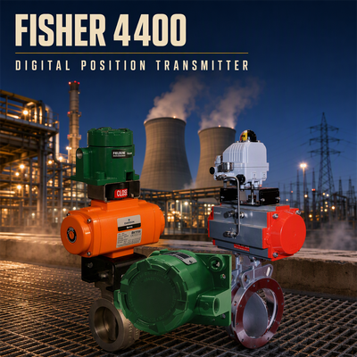 Transmetteur de position de vanne numérique FIELDVUE 4400 de Fisher avec détection sans contact, capacité SIL 2 et communication HART 7