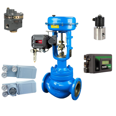 New and Pneumatic Samson Control Ball Valve and Masoneilan Reliable SVI2 Control Valve Positioner and 4700E Electro-pneumatic Controller and FISH-ER 67CFR