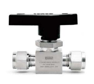 Robinet à tournant sphérique d'instrument d'acier inoxydable, valve de contrôle de flux électronique pour CHNV