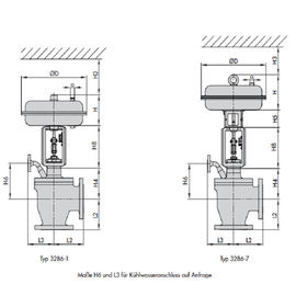 Soupape de commande pneumatique de vapeur de haute performance DN 50 - taille de valve de DN 300