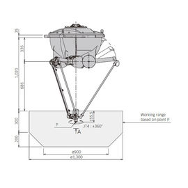 Type de lien parallèle support chinois de plafond de bras de robot pour le robot de Kawasaki