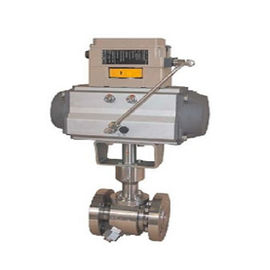 Robinet à tournant sphérique pneumatique durable de la soupape de commande ANSN avec le positionneur de valve de 3661 Digitial