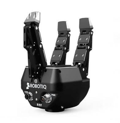 Pince de robot adaptatif de doigt de ROBOTIQ 3 combinée avec le robot de collaboration d'AUBO i5 pour sélectionner le robot