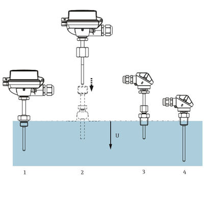 Mesure de base d'EL d'instrument de capteur de la mesure TM101 de la température de thermomètres d'E+H