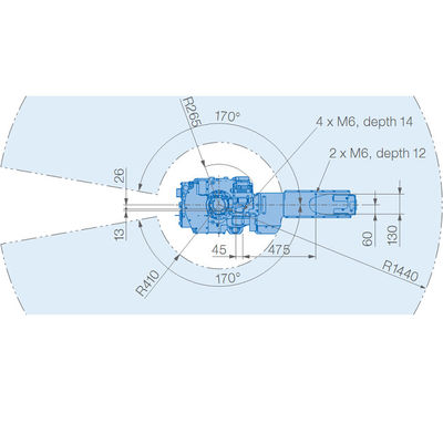 bras de robot des soudeuses AR1440 Yaskawa d'arc de la charge utile 12kg de 1440mm