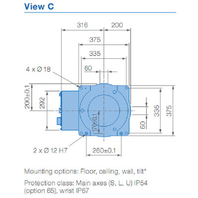 Charge utile 2010mm de Yaskawa GP25-12 12kg bras de robot de 6 axes