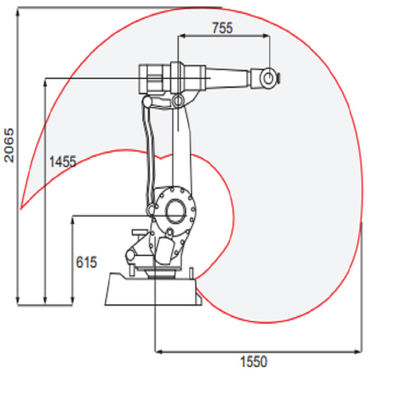 Robot industriel d'ABB IRB2400 avec le bras d'axe 6 robotique et payload12 maximum kilogramme pour souder en tant que robot de soudure de MIG