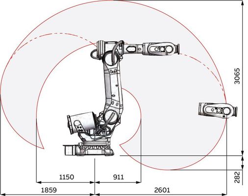 Bras de soudure robotique d'axe de la charge utile 200kg 6 d'ABB IRB 6700