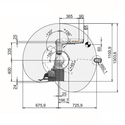 Bras de robot de Kuka d'automation de la pièce R700-2 propre de Kr 6