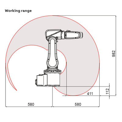 Mini bras de robot de 6 axes d'ABB IRB 120 avec le contrôleur du contrat IRC5 pour sélectionner et placer le bras de robot