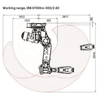 Petit bras de robot industriel d'ABB IRB 140 avec 6 de haches de la réponse de robot de bras robots de nettoyage/de pulvérisations rapide d'application totalement