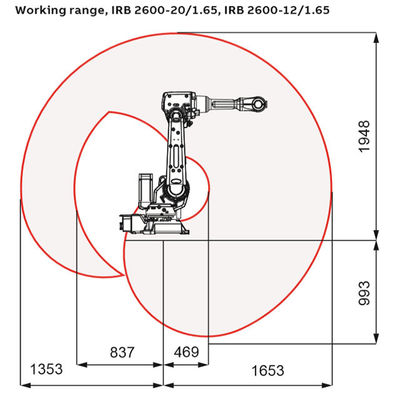 Demande industrielle du robot IRB 2600 de soudure à l'arc électrique d'ABB largement de MIG Tig Robot Arm