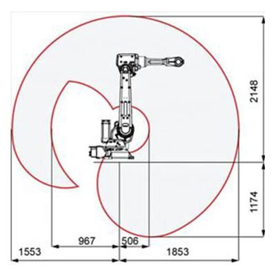 Demande industrielle du robot IRB 2600 de soudure à l'arc électrique d'ABB largement de MIG Tig Robot Arm