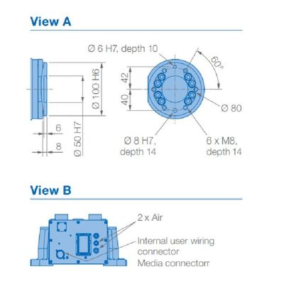 6 portée 2061mm de la charge utile 50kg du bras GP50 de robot d'axe pour la remise matérielle
