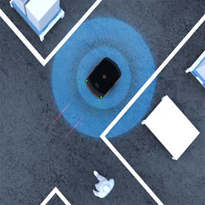 Robots automatiques d'entrepôt d'amarrage de diamètre de rotation de la charge évaluée 1787mm du convoyeur 4*30KG d'AGV