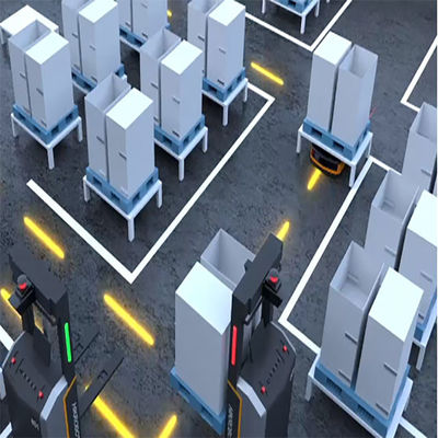 Robots automatiques d'entrepôt d'amarrage de diamètre de rotation de la charge évaluée 2*100kg 1396mm d'AGV C3-200LB2 de convoyeur