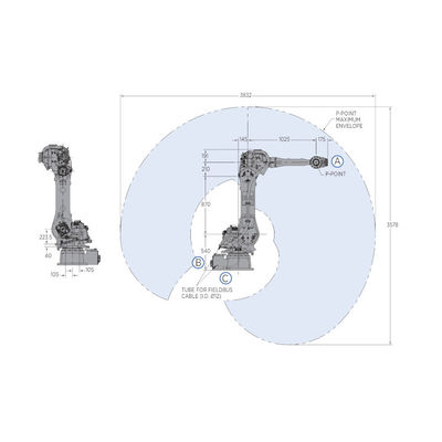GP50 avec la charge utile 50KG meurent robot industriel moulé de bras de machine et de robot de 6 axes