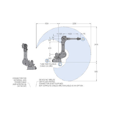 Axe du bras 6 de robot avec le robot industriel de charge utile de GP88 88KG pour la machine de transfert