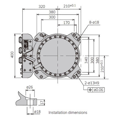 La charge utile 50kg de RS050N atteignent 2100mm robot de manipulation à grande vitesse de design compact de 6 axes