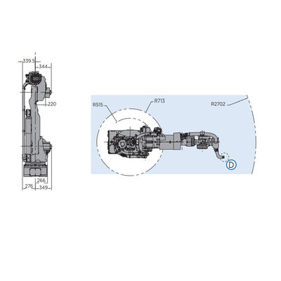Machine SP165 de soudage par points avec la charge utile 165KG et le bras de soudure robotique dans l'industrie de robots