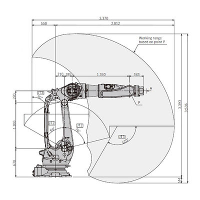 Robot à grande vitesse de soudage par points de design compact de la portée 2812mm de la charge utile 300kg de BX300L