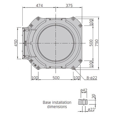 La charge utile 500kg de CP500L atteignent 3255mm robot de palletisation à grande vitesse de 4 axes