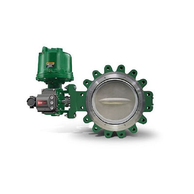 Fisher 3620J avec le positionneur électropneumatique à simple effet de déclencheurs rotatoires