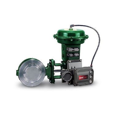 Fisher 3620J avec le positionneur électropneumatique à simple effet de déclencheurs rotatoires