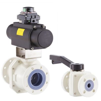 Neotecha NXR PFA a chemisé des robinets à tournant sphérique avec les normes manuelles api 609 de déclencheurs