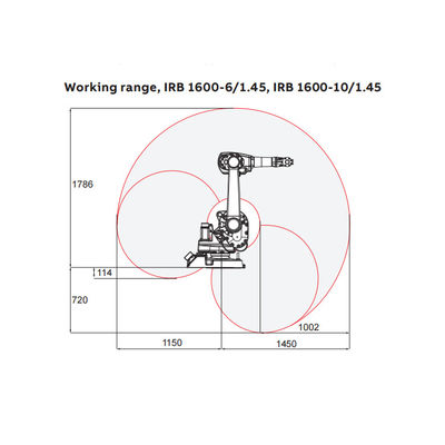 Norme de la machine IRB1600-10/1.45 de commande numérique par ordinateur avec des soudeuses d'ARC utilisées en tant que manipulateur de robot industriel de 6 axes