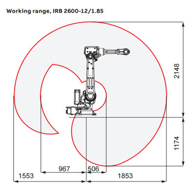 Robot industriel IRB 2600-20/1.65 avec le bras de robot de commande numérique par ordinateur et les chalumeaux pour la machine de soudure à l'arc électrique