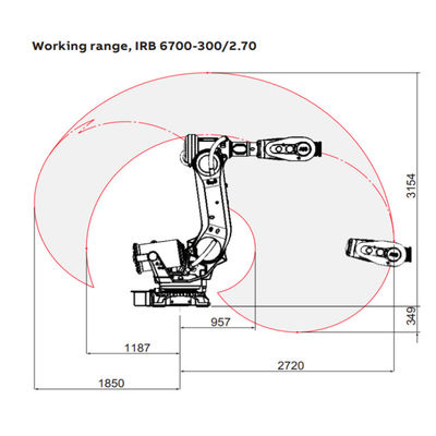Robot IRB6700-300/2.7 industriel avec le bras de robot comme machine de soudure pour le soudage par points