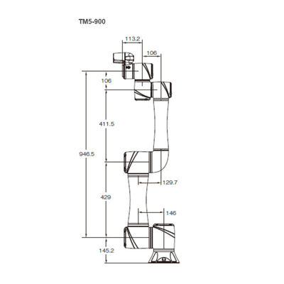 Robot automatique TM5-900 avec la charge utile de la portée 4KG de 900MM pour le manipulateur de 6 Aixs en tant que robot de collaboration