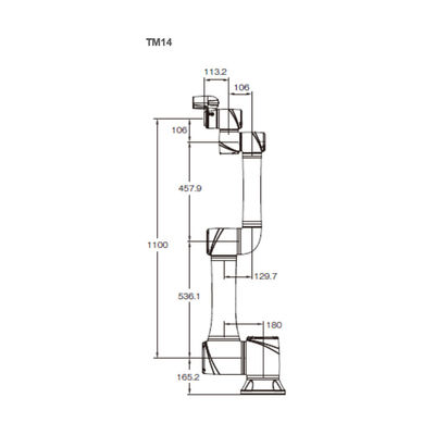 Haute charge utile Cobot de TM14 avec le robot de collaboration de la charge utile 14KG et de la portée de 1100MM pour l'Assemblée de moteur