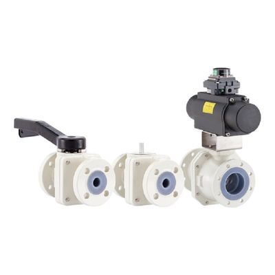 Les valves de Neotecha modèlent des robinets à tournant sphérique rayé de NXR PFA d'Emerson Ball Valve