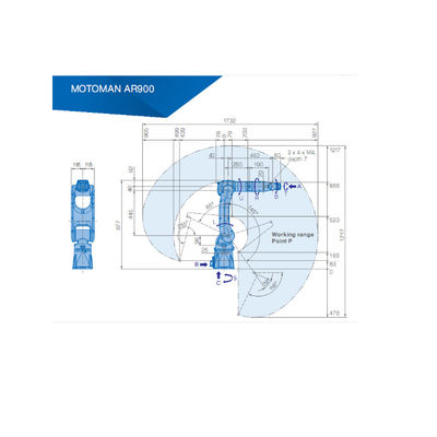 Bras de robot industriel de Motoman AR900 avec 7KG des soudeuses de la portée MIG de la charge utile 927MM pour la soudure à l'arc électrique