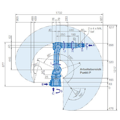 Prix du robot GP7 industriel avec la charge utile 7KG et le contrôleur For Material Handling de la commande numérique par ordinateur YRC1000