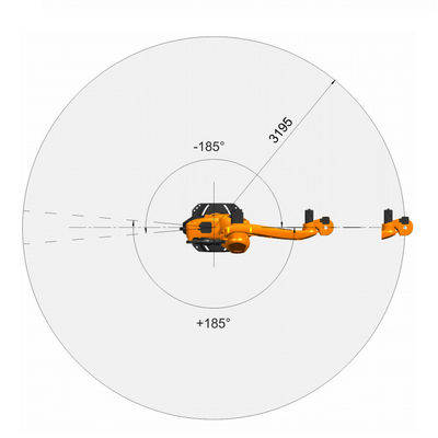 PA R3200 de Kr élevée 180 de charge utile de bras de robot de 5 Aixs avec la charge utile 180KG pour le robot de machine à emballer et de palletisation