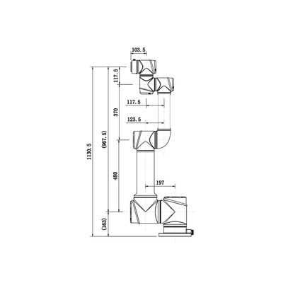 Le plus grand robot de collaboration d'AUBO d'AUBO i16 avec le manipulateur de la charge utile 16KG pour distribuer et l'Assemblée de moteur