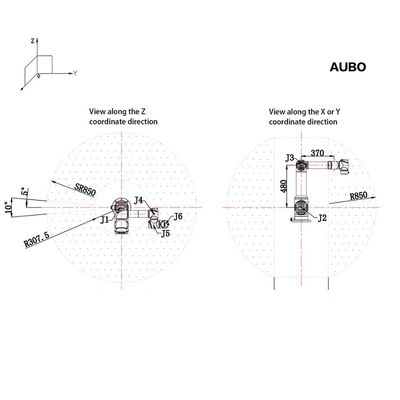 Le plus grand robot de collaboration d'AUBO d'AUBO i16 avec le manipulateur de la charge utile 16KG pour distribuer et l'Assemblée de moteur