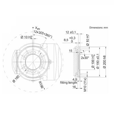 robot industriel de bras robotique industriel de 6 axes avec la charge utile évaluée du robot industriel de kuka de 210 kilogrammes