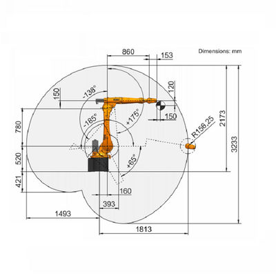 Robot industriel de Kuka de bras robotique industriel de 6 axes avec le robot industriel évalué de la charge utile 20Kg